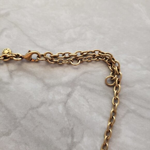 💙 J.Crew Blue Black Rhinestones Crystals Iridescent Cluster Statement Necklace - Picture 3 of 15